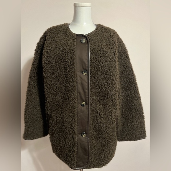 Wilfred Free Rich Mocha Teddy Coat - Picture 2 of 6